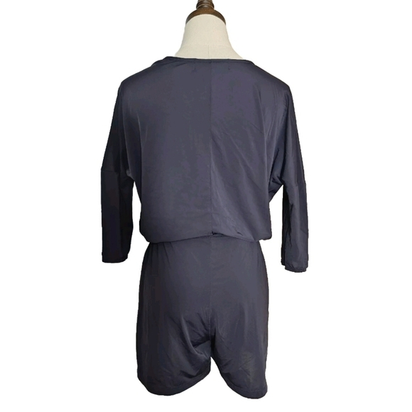 Kardashian Kollection Black Longsleeve Sexy Flowy Summer Medium Romper Jumpsuit - Picture 4 of 14